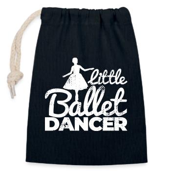 Little Ballet Dancer - Closable cotton gift bag (14x20cm) - navy - Front