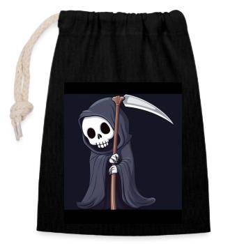 The Grim Reaper - Closable cotton gift bag (14x20cm) - black - Front