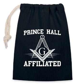 Freimaurer Winkel & Zirkel FREEMASON Prince Hall - Verschließbarer Geschenkbeutel aus Baumwolle (14x20cm) - Navy - Vorne