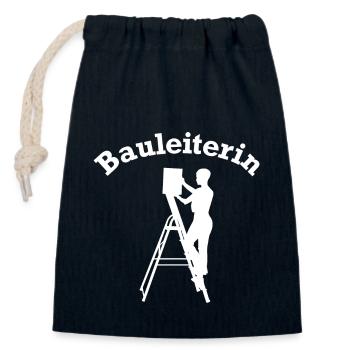 Bauleiter Baustellenleiter - Verschließbarer Geschenkbeutel aus Baumwolle (14x20cm) - Navy - Vorne