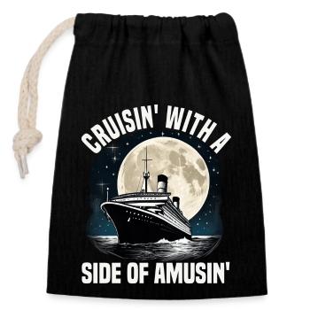 Cruising Trip Cruise Ship Vacation Group Matching - Verschließbarer Geschenkbeutel aus Baumwolle (14x20cm) - Schwarz - Vorne