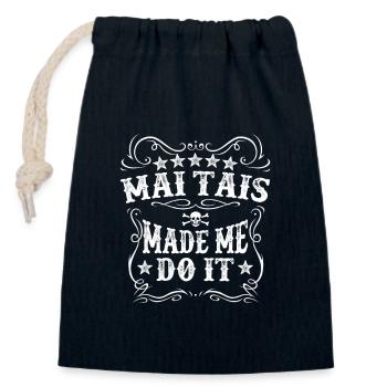 Mai Tais m’a fait le faire drôle alcool cocktail cool - Sac cadeau en coton avec cordon (14 x 20 cm) - bleu marine - Devant
