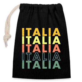 Histoire ancienne Rome Italie loup Sculpture - Sac cadeau en coton avec cordon (14 x 20 cm) - noir - Devant
