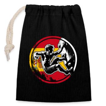 Spain Climber – Escalade de bloc en détresse - Sac cadeau en coton avec cordon (14 x 20 cm) - noir - Devant