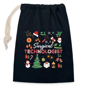 Chirurgisch-technischer Assistent Weihnachten - Verschließbarer Geschenkbeutel aus Baumwolle (14x20cm) - Navy - Vorne