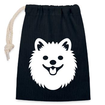 Spitz - Verschließbarer Geschenkbeutel aus Baumwolle (14x20cm) - Navy - Vorne