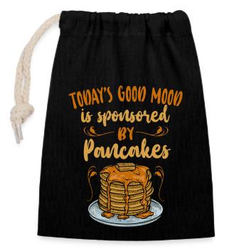 Pancake Lover Kids Today's Good - Verschließbarer Geschenkbeutel aus Baumwolle (14x20cm) - Schwarz - Vorne
