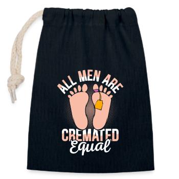 All Men Are Cremated Equal Mortuary Mortician - Verschließbarer Geschenkbeutel aus Baumwolle (14x20cm) - Navy - Vorne