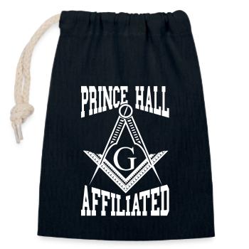 Freimaurer Winkel & Zirkel FREEMASON Prince Hall - Verschließbarer Geschenkbeutel aus Baumwolle (14x20cm) - Navy - Vorne
