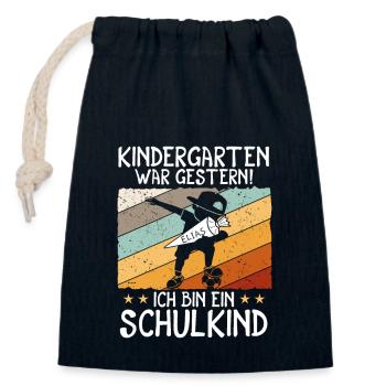 I'm a school kid Elias Enrollment - Closable cotton gift bag (14x20cm) - navy - Front