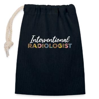 Interventioneller Radiologe - Verschließbarer Geschenkbeutel aus Baumwolle (14x20cm) - Navy - Vorne