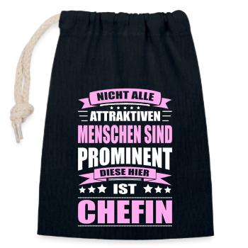 Nicht Alle Menschen Sind Prominent Chefin - Verschließbarer Geschenkbeutel aus Baumwolle (14x20cm) - Navy - Vorne
