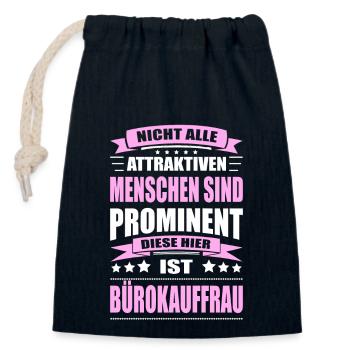 Nicht Alle Menschen Sind Prominent Bürokauffrau - Verschließbarer Geschenkbeutel aus Baumwolle (14x20cm) - Navy - Vorne