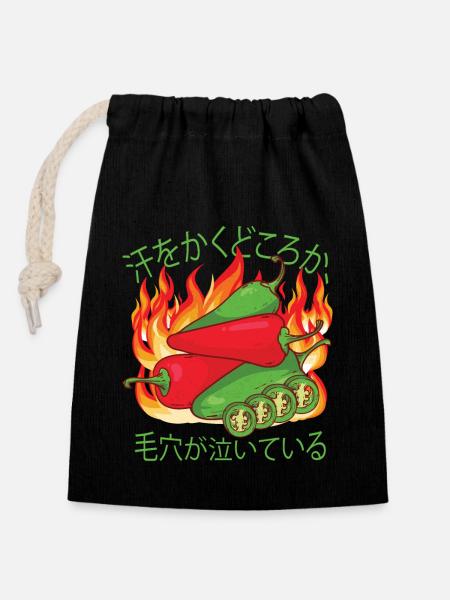 It Always Burns Twice - Chili Cook Hot Sauce - Closable cotton gift bag (14x20cm) - black