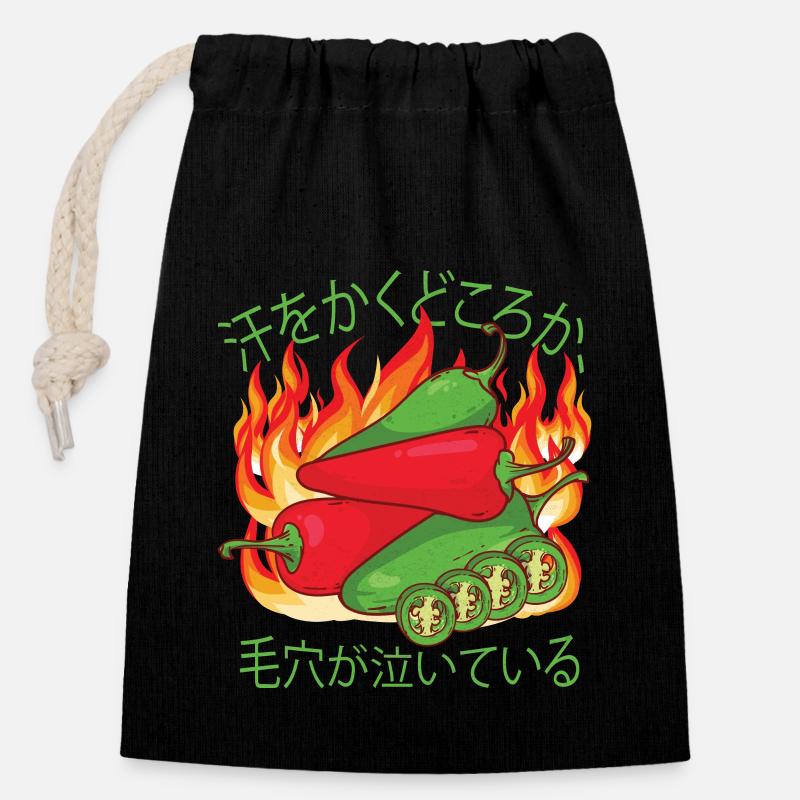 It Always Burns Twice - Chili Cook Hot Sauce - Closable cotton gift bag (14x20cm) - black
