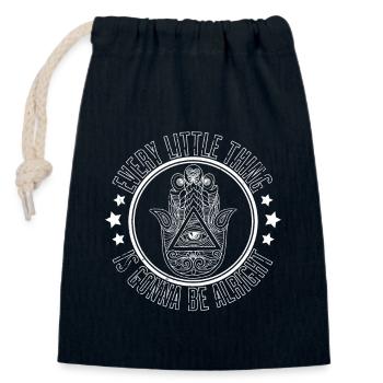 Yoga Hindu Hamsa Eye Symbol Talisman Buddha - Verschließbarer Geschenkbeutel aus Baumwolle (14x20cm) - Navy - Vorne