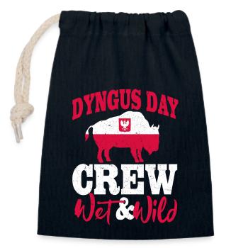 Dyngus Tag Nass Und Wild - Verschließbarer Geschenkbeutel aus Baumwolle (14x20cm) - Navy - Vorne