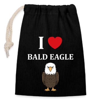 Citation humour Oiseau aigle - Sac cadeau en coton avec cordon (14 x 20 cm) - noir - Devant