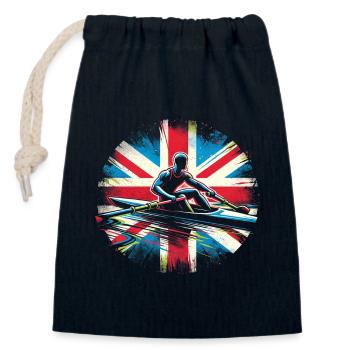 Britischer Flaggen-rudermännchen-sculling-patriot - Verschließbarer Geschenkbeutel aus Baumwolle (14x20cm) - Navy - Vorne