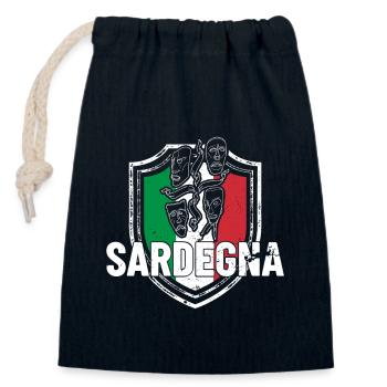 Sardegna Mittelmeer Italien Sardinien Urlaub - Verschließbarer Geschenkbeutel aus Baumwolle (14x20cm) - Navy - Vorne