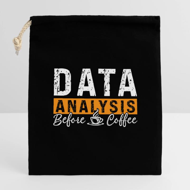Data Analysis Before Coffee Analyst Coffee Lover Verschließbarer Geschenkbeutel aus Baumwolle (14x20cm)