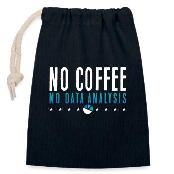 Data Analyst No Coffee No Programmer Coffee Lover - Verschließbarer Geschenkbeutel aus Baumwolle (14x20cm) - Navy - Vorne