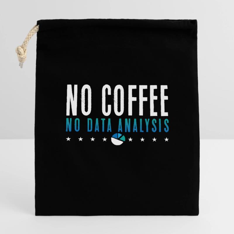 Data Analyst No Coffee No Programmer Coffee Lover Verschließbarer Geschenkbeutel aus Baumwolle (14x20cm)