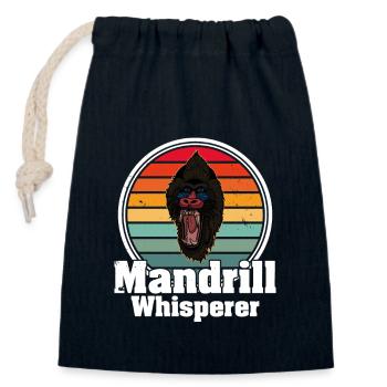 Mandrill Affe primat Natur Biologe Safari Tiere - Verschließbarer Geschenkbeutel aus Baumwolle (14x20cm) - Navy - Vorne