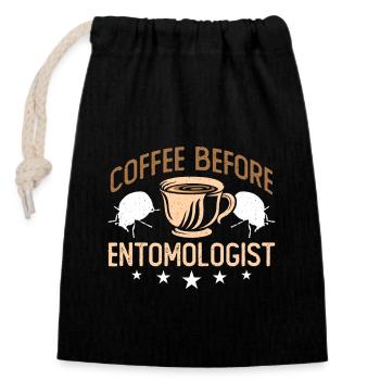 Entomologist Coffee Insect Researcher Coffee Lover - Verschließbarer Geschenkbeutel aus Baumwolle (14x20cm) - Schwarz - Vorne