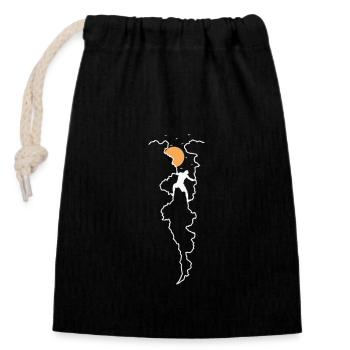 Mountain Pass Bouldering - Closable cotton gift bag (14x20cm) - black - Front