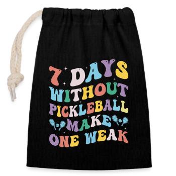 Pickleball-spieler-pickleball-turnierkleidung - Verschließbarer Geschenkbeutel aus Baumwolle (14x20cm) - Schwarz - Vorne