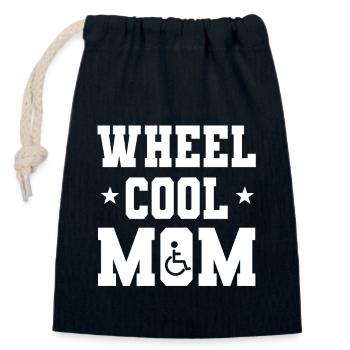 Funny Gift for Wheelchair Mom - Closable cotton gift bag (14x20cm) - navy - Front