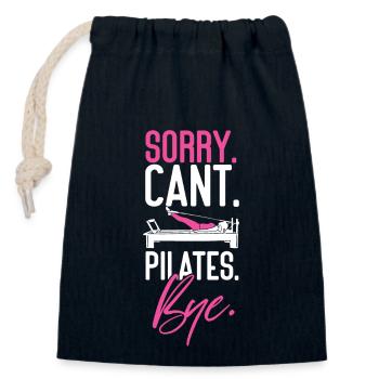 Pilates Instructor Teacher Sorry. - Verschließbarer Geschenkbeutel aus Baumwolle (14x20cm) - Navy - Vorne