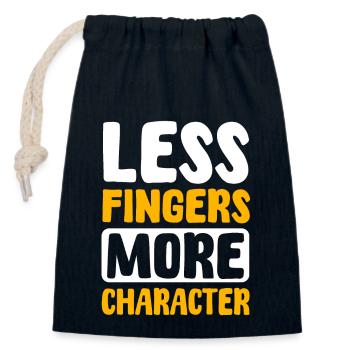 Finger amputees - Closable cotton gift bag (14x20cm) - navy - Front