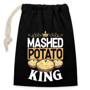 Mashed potatoes Mashed potatoes - Closable cotton gift bag (14x20cm) - black - Front