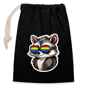 LGBTQ Pride Month - Verschließbarer Geschenkbeutel aus Baumwolle (14x20cm) - Schwarz - Vorne
