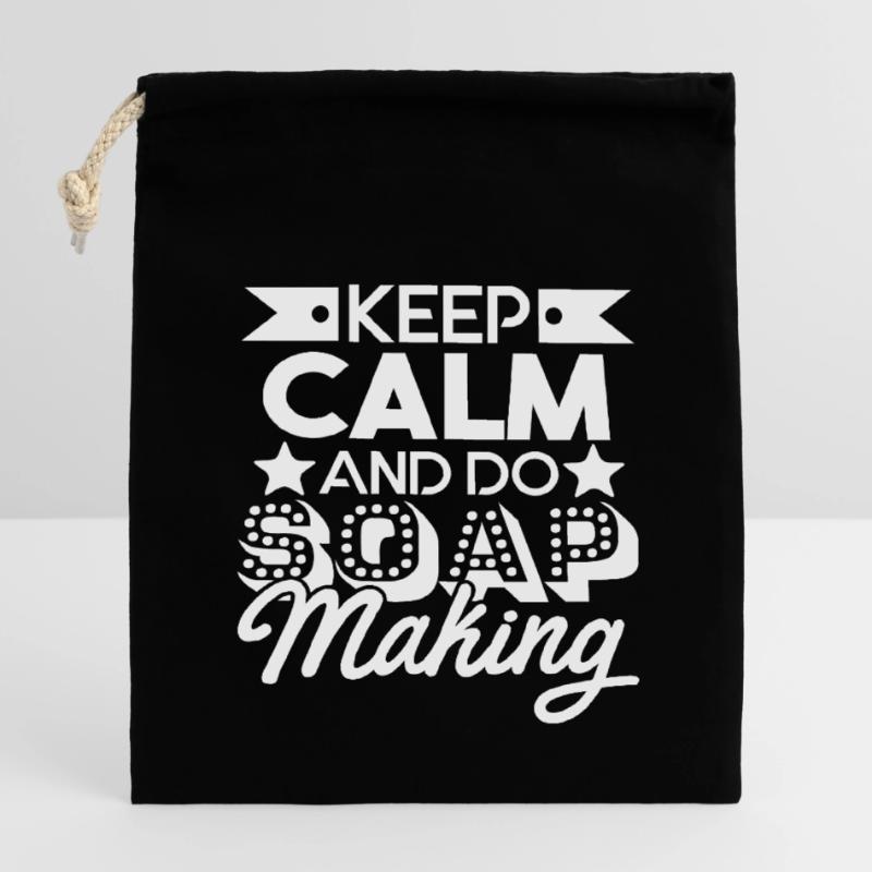 Soap Maker Keep Calm And Do Soap Making Closable cotton gift bag (14x20cm)