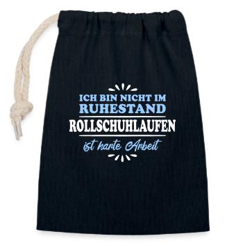 Ruhestand Rentner Pensioner Rollschuhlaufen - Verschließbarer Geschenkbeutel aus Baumwolle (14x20cm) - Navy - Vorne