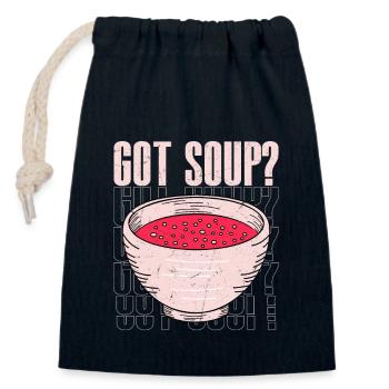 Got Soup? Bowl Meal Food - Closable cotton gift bag (14x20cm) - navy - Front