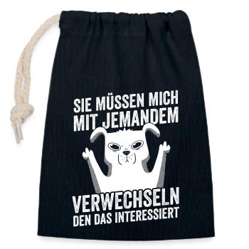 Lustige Sprüche Arbeitskollegen Bürohumor - Verschließbarer Geschenkbeutel aus Baumwolle (14x20cm) - Navy - Vorne
