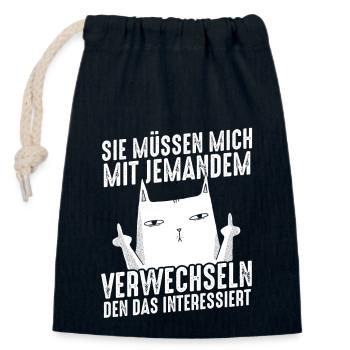Lustige Sprüche Arbeitskollegen Bürohumor - Verschließbarer Geschenkbeutel aus Baumwolle (14x20cm) - Navy - Vorne