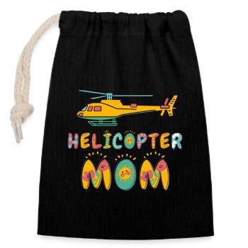 Helikopter Eltern Lustige Helikoptermutter - Verschließbarer Geschenkbeutel aus Baumwolle (14x20cm) - Schwarz - Vorne