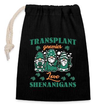 Organtransplantations Kostüm Zum St. Patrick's Tag - Verschließbarer Geschenkbeutel aus Baumwolle (14x20cm) - Schwarz - Vorne