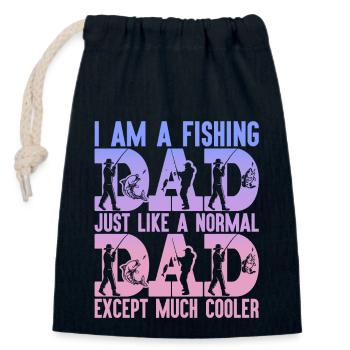 fish, fish, fishing, lake, sea, fishing, fauna, exotic - Closable cotton gift bag (14x20cm) - navy - Front