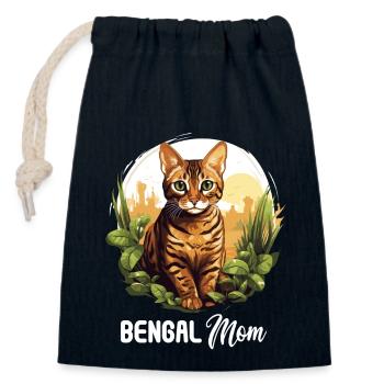 Bengal Cat Bengalkatze - Verschließbarer Geschenkbeutel aus Baumwolle (14x20cm) - Navy - Vorne