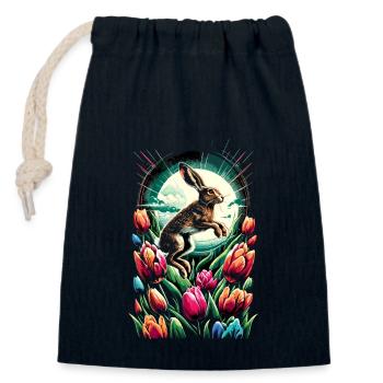 Ostara Eostre Equinox Witch Pagan Goddess Rituals - Closable cotton gift bag (14x20cm) - navy - Front