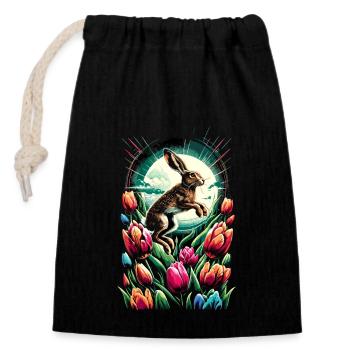 Ostara Eostre Equinox Witch Pagan Goddess Rituals - Closable cotton gift bag (14x20cm) - black - Front