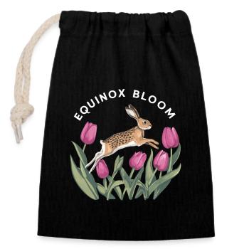 Ostara Eostre Equinox Witch Pagan Goddess Rituals - Closable cotton gift bag (14x20cm) - black - Front