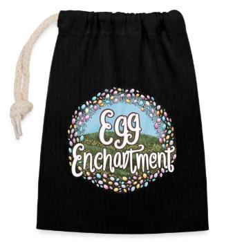 Ostara Eostre Equinox Witch Pagan Goddess Rituals - Closable cotton gift bag (14x20cm) - black - Front