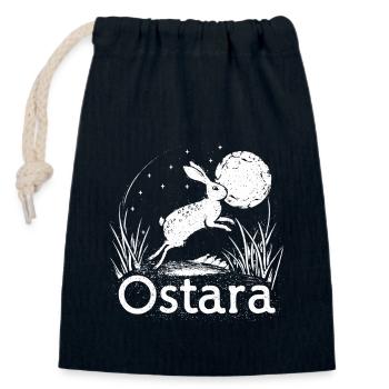 Ostara Eostre Equinox Witch Pagan Goddess Rituals - Closable cotton gift bag (14x20cm) - navy - Front